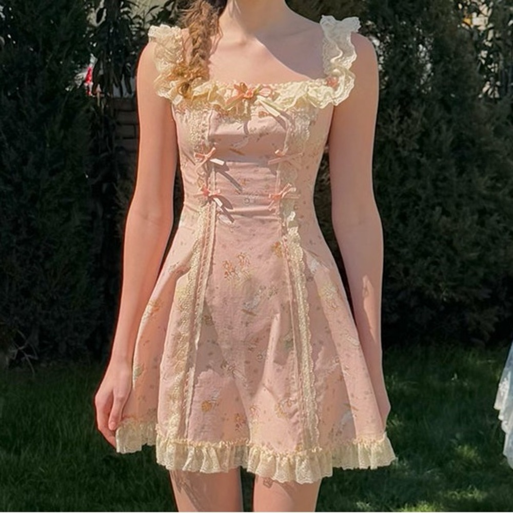 Lacemade daisy kite dress fairycore cottage kawaii fairy floral Lolita